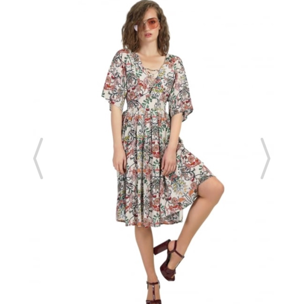 bright and beautiful Cathy floral dress.